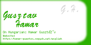 gusztav hamar business card